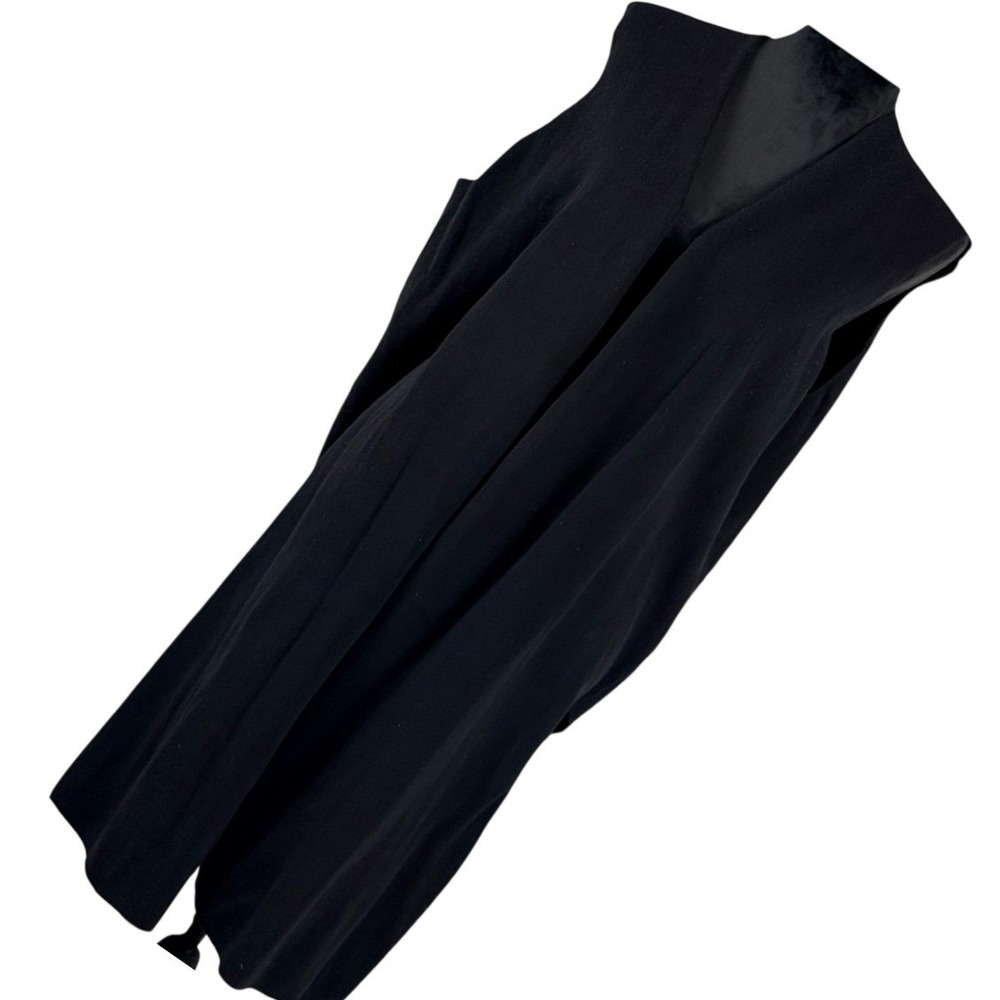Vince Camuto  Women 2X Black Long Open Front Sweater Vest  Duster Cardigan Plus